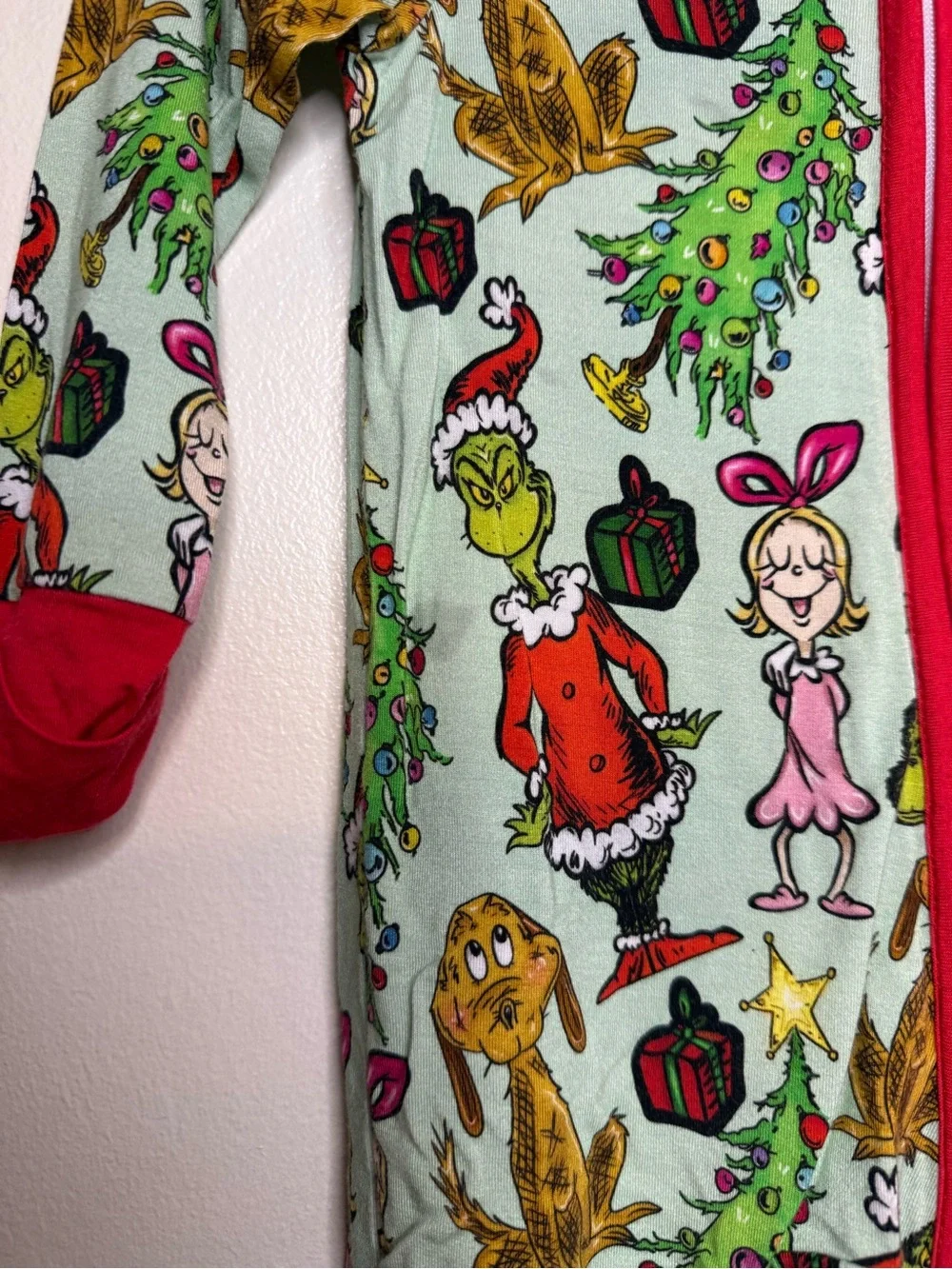 The Grinch Who Stole Christmas Sleeper Pajamas Bamboo Baby Boy 3-6 Months